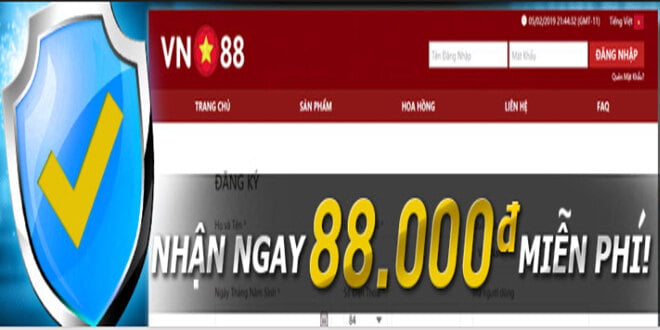 Nhà cái VN88 tặng 88K Free