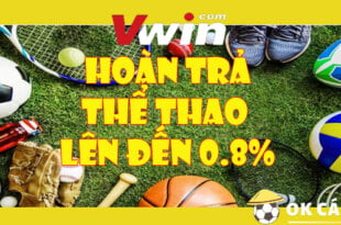 Vwin hoàn trả thể thao siêu hấp dẫn lên đến 0.8%