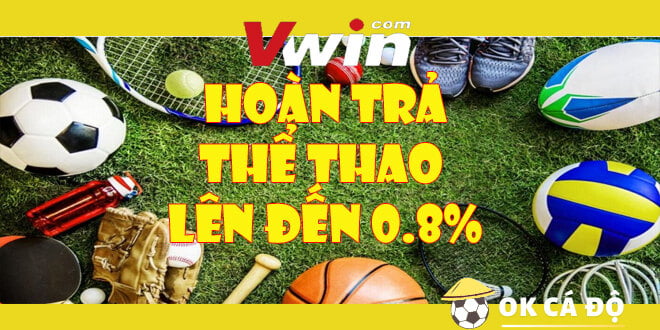 Vwin hoàn trả thể thao siêu hấp dẫn lên đến 0.8%