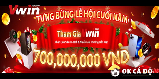 Vwin tặng tất niên cho thành viên lên đến 700 triệu