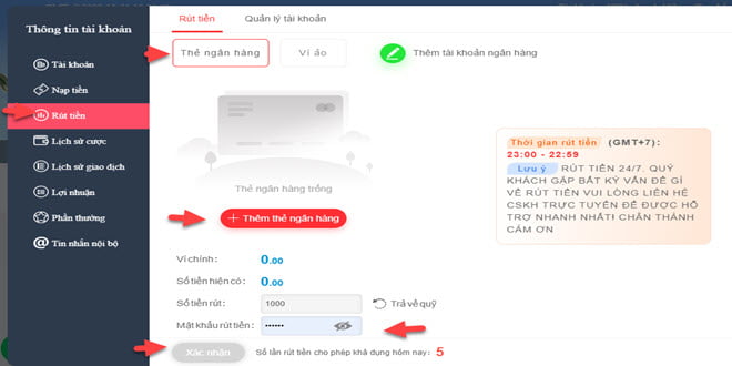 cach rut tien bang the ngan hnagf tai Yolo