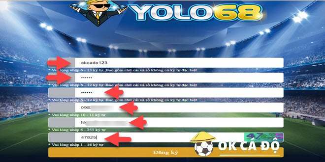 đăng ký và tải app Yolo68
