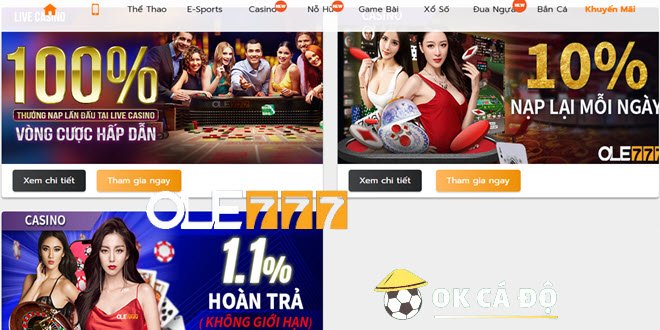 khuyến mãi OLE777