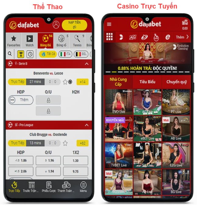 Sản phẩm Thể Thao, Casino Trực tuyến